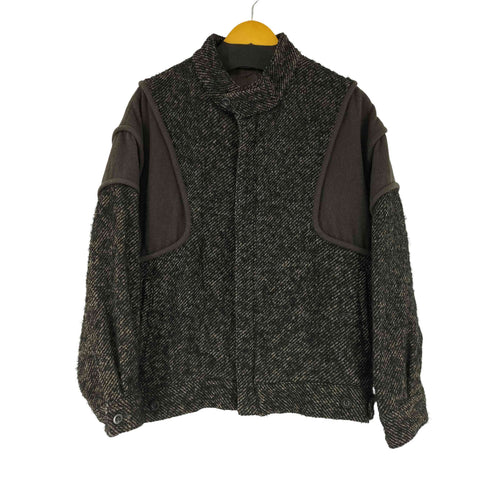 ポリ混 切り替えウールブルゾン メンズ import:L