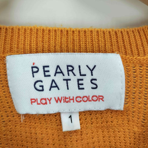 パーリーゲイツ PEARLY GATES ロゴ刺繍Vネックベスト レディース JPN:1