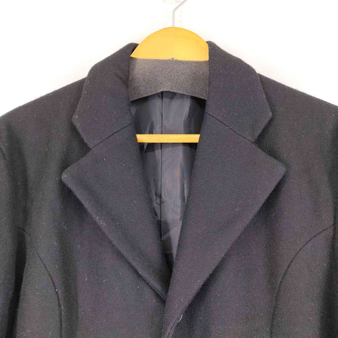 LAZZI レーヨン混 ウールロングチェスターコート メンズ FREE