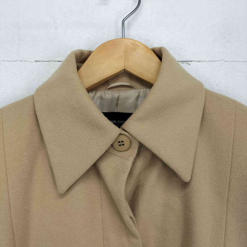 クイーンズコート QUEENS COURT pure cashmere カシミヤ100 比翼ステンカラーコート レディース JPN:2