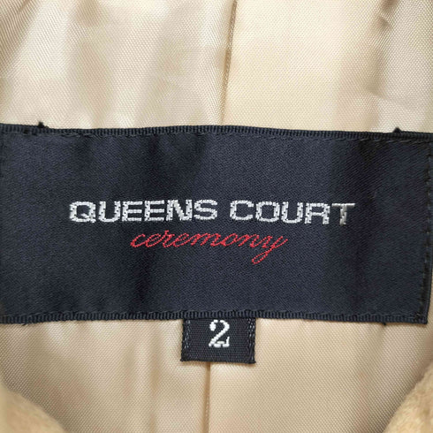 クイーンズコート QUEENS COURT pure cashmere カシミヤ100 比翼ステンカラーコート レディース JPN:2
