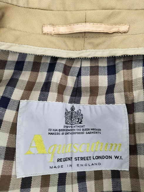 アクアスキュータム AQUASCUTUM MADE IN ENGLAND 裏地チェック柄トレンチコート レディース 5