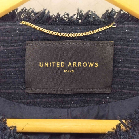 ユナイテッドアローズ UNITED ARROWS UPCE C/P ラメツイード ノーカラージャケット レディース JPN:40