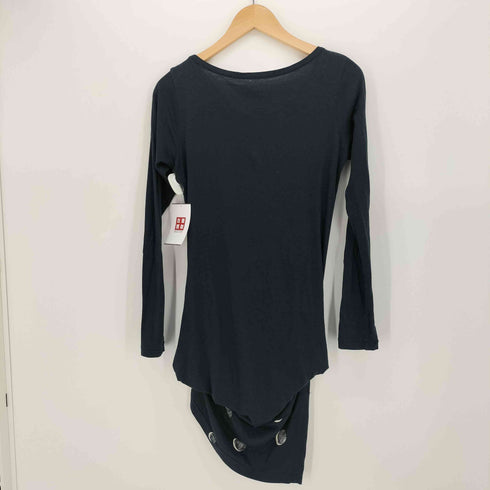 ヨウジヤマモトプリュスノアール YOHJI YAMAMOTO+NOIR 18SS 月柄 変形デザイン シアー カットソー レディース JPN:2