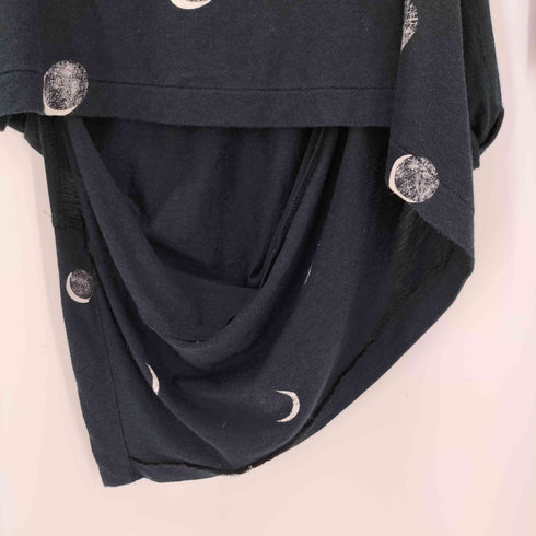 ヨウジヤマモトプリュスノアール YOHJI YAMAMOTO+NOIR 18SS 月柄 変形デザイン シアー カットソー レディース JPN:2