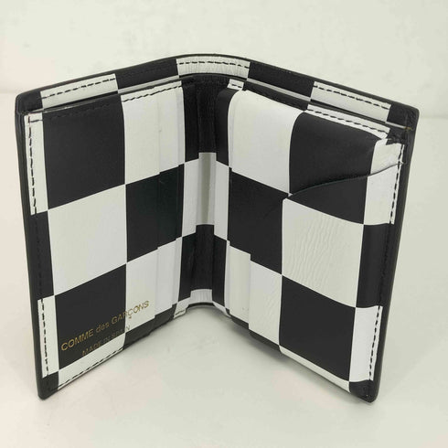 ウォレットコムデギャルソン Wallet COMME des GARCONS パテント フラッグチェック ミニウオレット メンズ