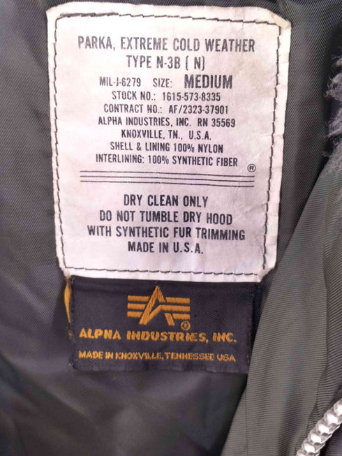 アルファインダストリーズ ALPHA INDUSTRIES USA製 IDEALジップ N-3B フライトジャケット メンズ import:M