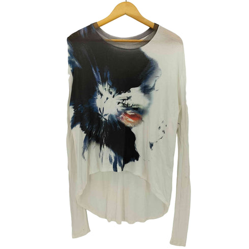 DOROTHEE SCHUMACHER 襟レース 大判 プリント L/S カットソー レディース
