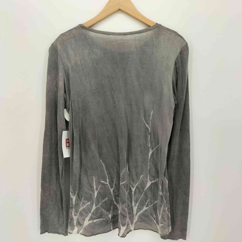 IROFUSI 墨染 プリント クルーネック カットソー レディース