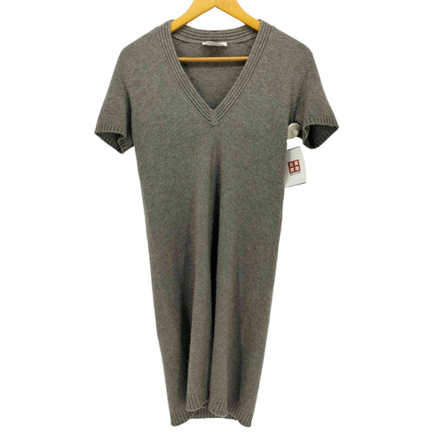 マックスマーラ MAX MARA ルーマニア製 Vネック S/S ニット ワンピース レディース import:M