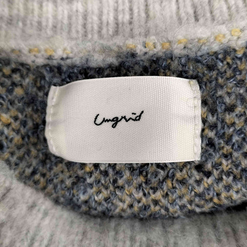 アングリッド Ungrid 23aw シャギージャカードニット レディース FREE