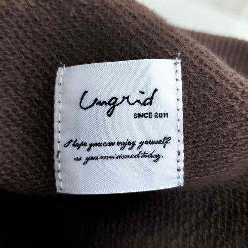 アングリッド Ungrid 25ss ロゴプリントルーズスウェット レディース FREE