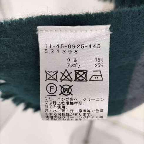 ビームス BEAMS 75/25 ウール アンゴラ エッジライン フリンジ マフラー メンズ