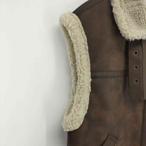 アングリッド Ungrid ノースリーブボアフェイクムートンベスト レディース FREE