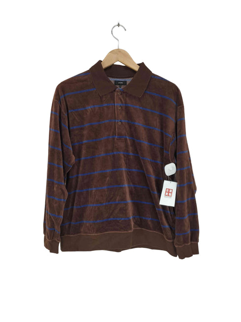 ビームス BEAMS 24AW ベロア ボーダー ポロシャツ メンズ S