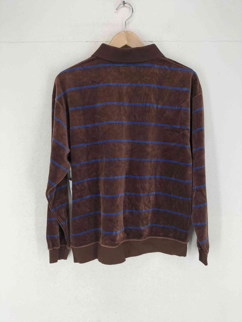 ビームス BEAMS 24AW ベロア ボーダー ポロシャツ メンズ S