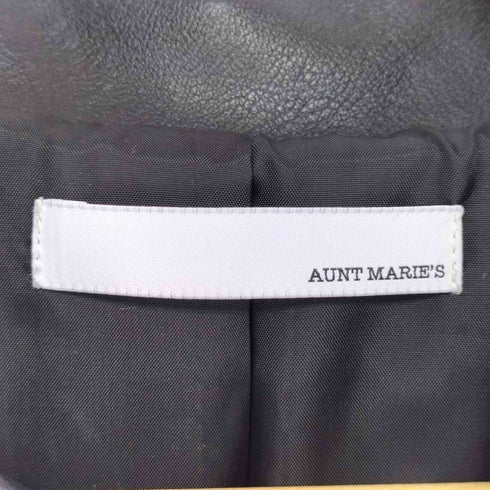 アントマリーズ Aunt Maries フェイクレザー 中綿シャツジャケット レディース