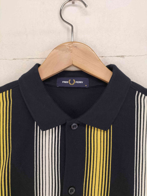 フレッドペリー FRED PERRY Ombre Stripe Long Polo Shirt メンズ M