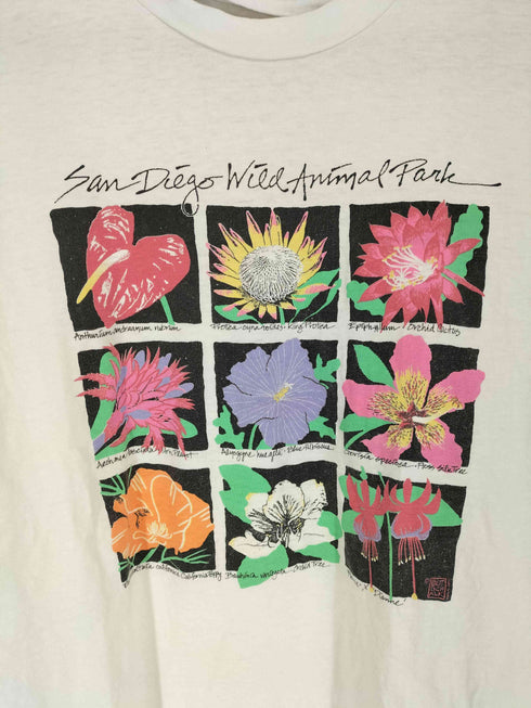 90S シングルステッチ フラワープリント S/S Tシャツ メンズ