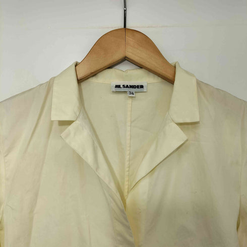 ジルサンダー JIL SANDER 90-00S 比翼 オープンカラー シャツブラウス レディース