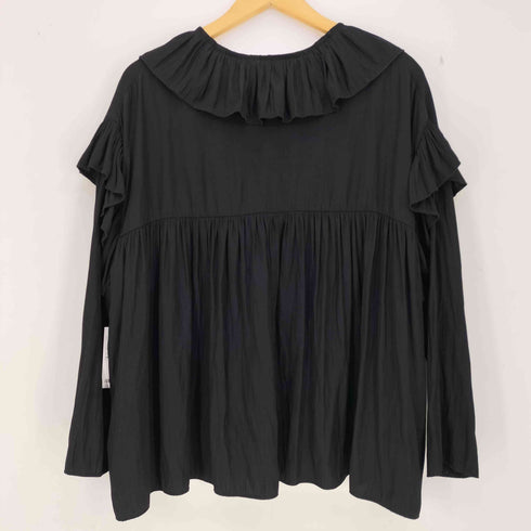 スピックアンドスパン Spick and Span 23aw フリルVネックブラウス レディース FREE