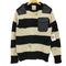 Shinya yamaguchi 16aw Commander sweater ボーダー レザーパッチ ダメージ ウールニット メンズ JPN:S