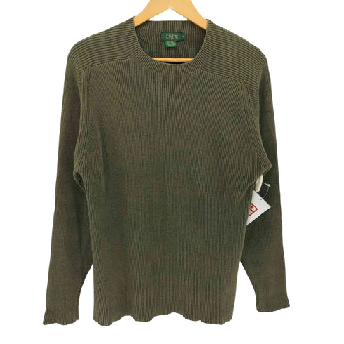 ジェイクルー J.CREW 90S 巨人タグ リネン コットン リブ クルーネック ニット メンズ import:S
