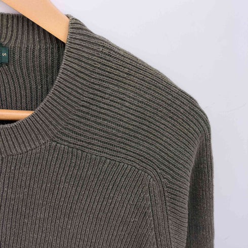 ジェイクルー J.CREW 90S 巨人タグ リネン コットン リブ クルーネック ニット メンズ import:S