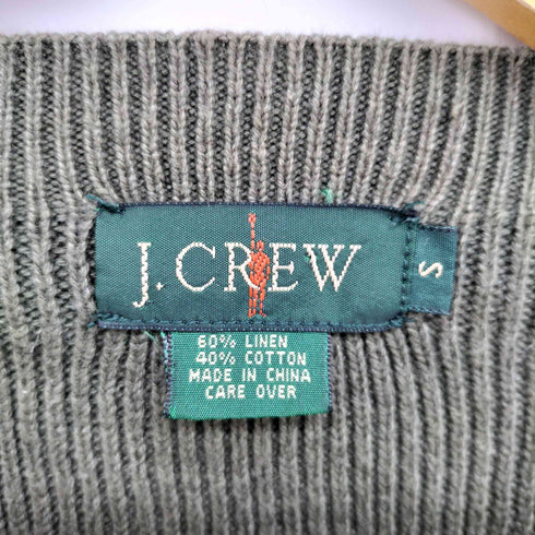 ジェイクルー J.CREW 90S 巨人タグ リネン コットン リブ クルーネック ニット メンズ import:S