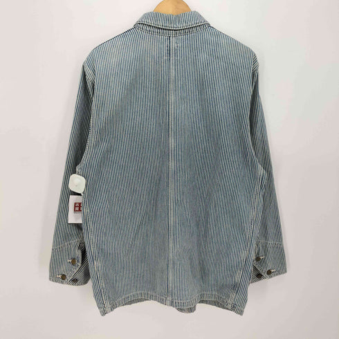リー Lee 日本製 ヒッコリー ストライプ コットン ワーク カバーオール ジャケット メンズ import:M
