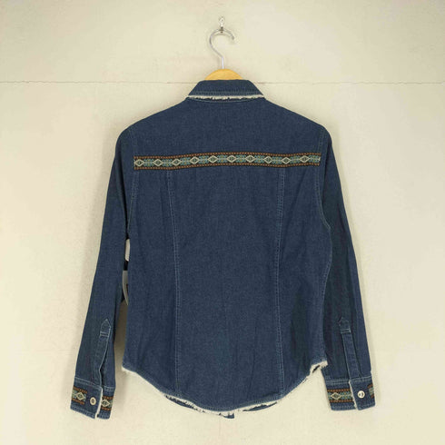 LOUIS FERAUD 総柄ベルト切り返し デニムシャツ レディース 11