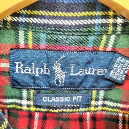 ラルフローレン RALPH LAUREN CLASSIC FIT ポニー 刺繍 L/S ボタンダウン シャツ メンズ import:M