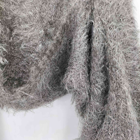 タン TAN METALLIC LIKE SHAGGY BOLERO メタリックライク シャギーニット ボレロ レディース F