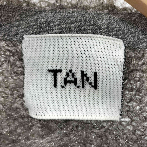 タン TAN METALLIC LIKE SHAGGY BOLERO メタリックライク シャギーニット ボレロ レディース F