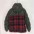 ポロラルフローレン POLO RALPH LAUREN ロゴレザーワッペン チンストラップ キルティング バッファローチェック 2WAY フェザー ダウン ジャケット メンズ import:L