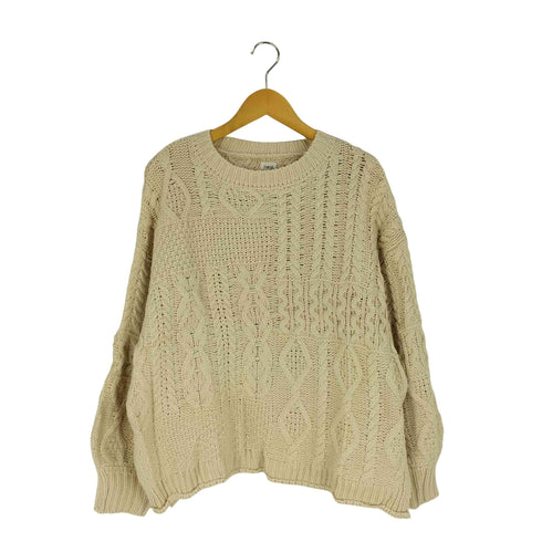 アングリッド Ungrid 23aw パッチワークケーブルニット レディース FREE