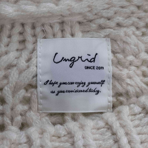 アングリッド Ungrid 23aw パッチワークケーブルニット レディース FREE