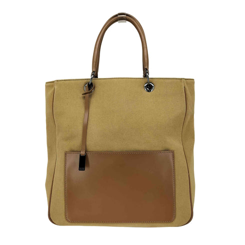 ヒューゴボス HUGO BOSS キャンバス レザー トート バッグ レディース
