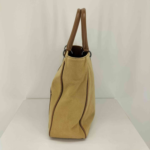 ヒューゴボス HUGO BOSS キャンバス レザー トート バッグ レディース