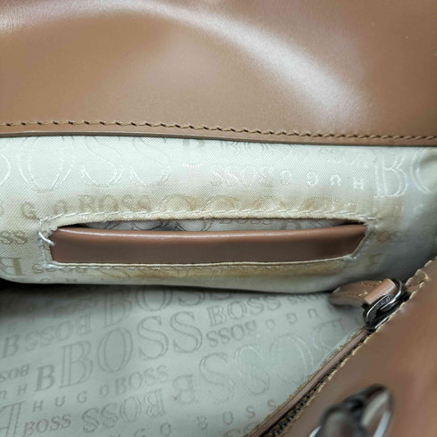 ヒューゴボス HUGO BOSS キャンバス レザー トート バッグ レディース