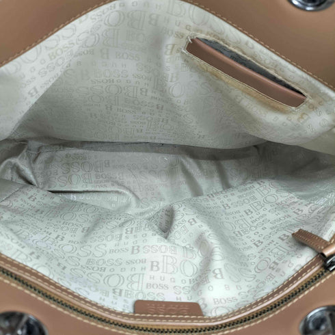 ヒューゴボス HUGO BOSS キャンバス レザー トート バッグ レディース