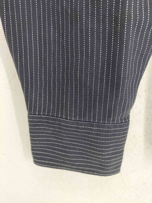 アニエスベーオム Agnes b.homme 90S ストライプ柄 ロングスリーブポケットシャツ メンズ 3