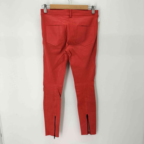 ジバンシィ GIVENCHY ラムレザー 裾ジップスキニーパンツ レディース 36