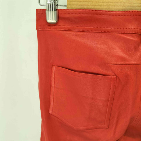 ジバンシィ GIVENCHY ラムレザー 裾ジップスキニーパンツ レディース 36