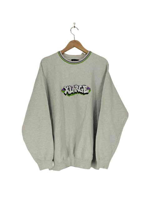 エクストララージ XLARGE フロント刺繍クルーネックスウェット メンズ JPN:L