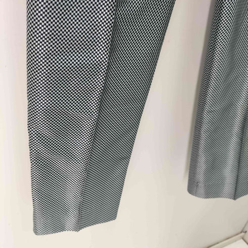 ミッソーニ MISSONI シルク100 optiジップ ギンガムチェック センタープレス スラックスパンツ メンズ 40