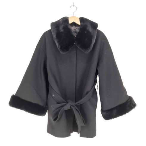 グレイル GRL リボンベルトファーティペット付フレアコート レディース FREE