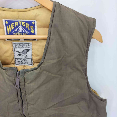 HERTERS 70s ジップアップ リバーシブル キルティングダウンベスト メンズ M