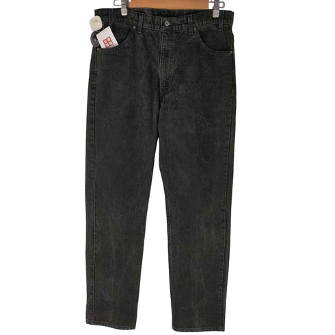 リーバイス Levis 90S 505 REGULAR FIT ボタン裏 505 刻印 オレンジタブ 先染め ブラック デニム ストレート パンツ 1997年製 メンズ W36 L32