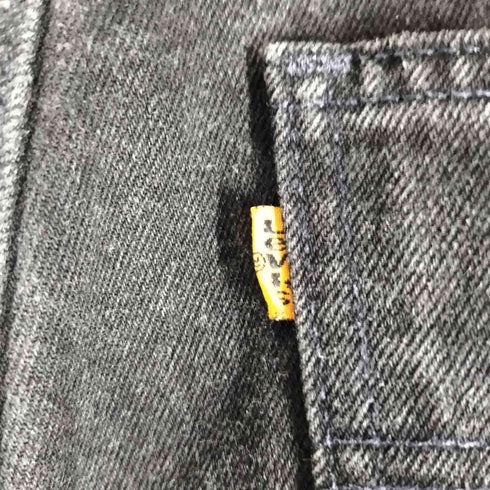 リーバイス Levis 90S 505 REGULAR FIT ボタン裏 505 刻印 オレンジタブ 先染め ブラック デニム ストレート パンツ 1997年製 メンズ W36 L32